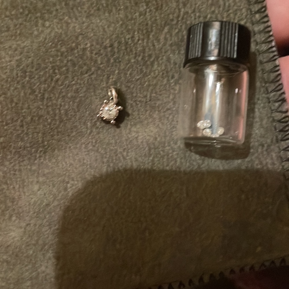 10k gold diamond pendant real loose diamonds